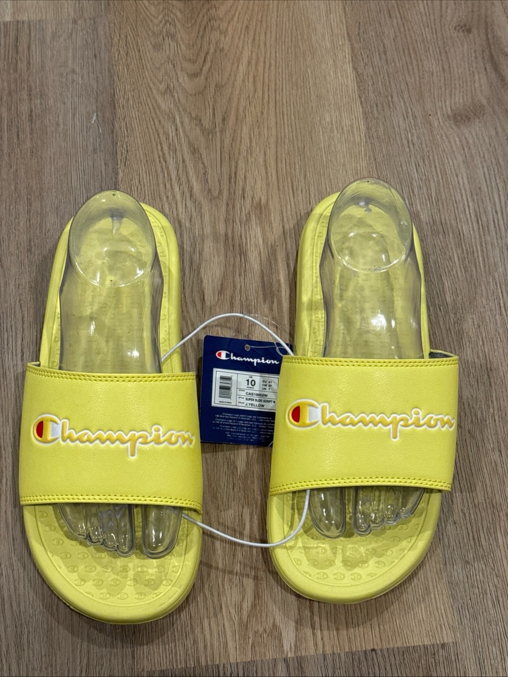 Champion Women's Slides Sandals Super Slides Nice Size 10 Yellow